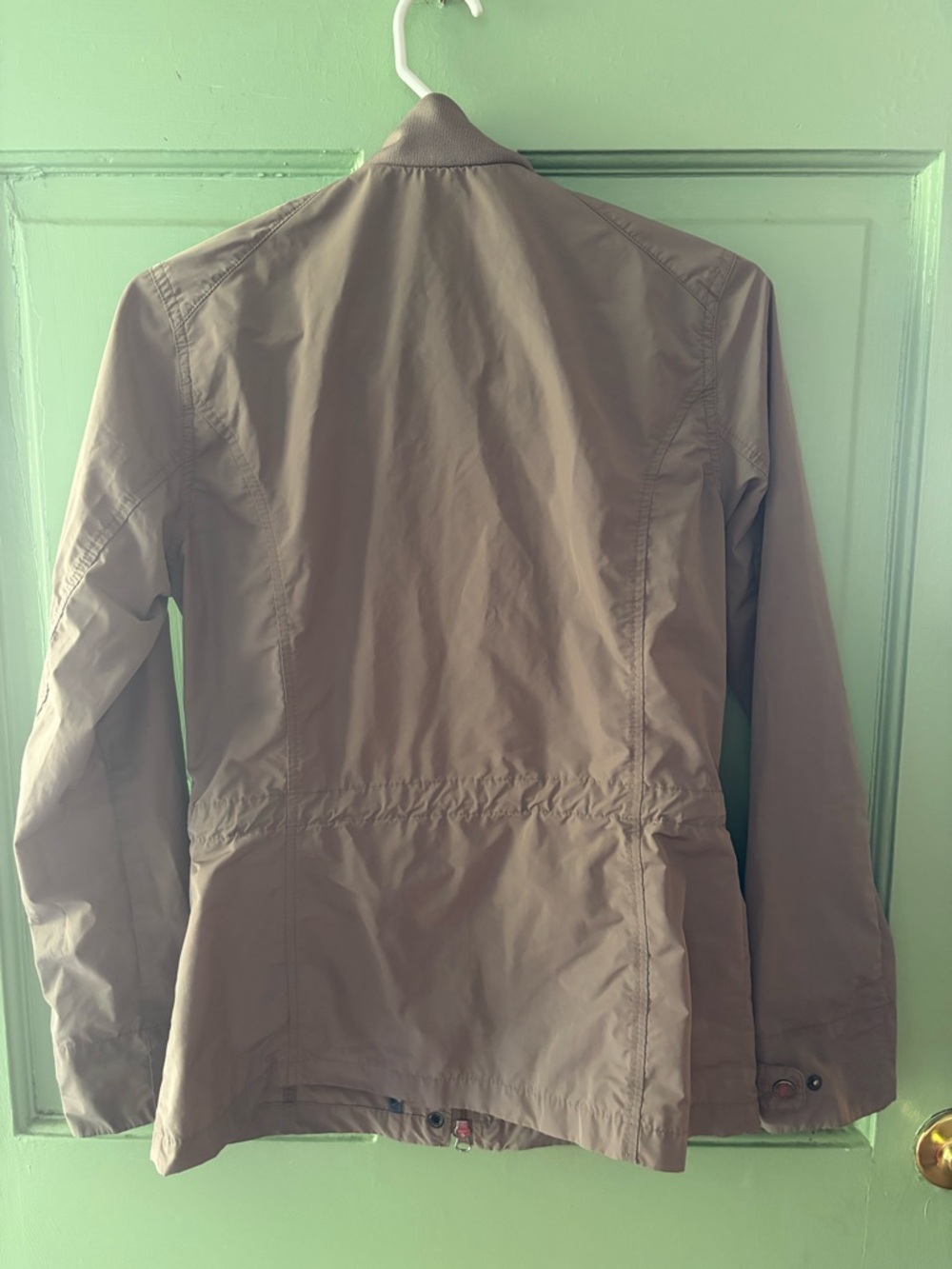 Barbour Dockray Casual Utility Tan Zip Front Jacket size 4 small - Picture 11 of 13